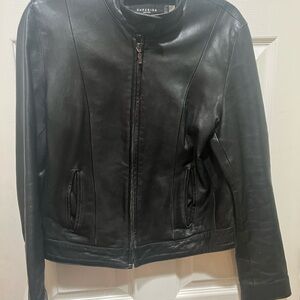 VTG Superior New York Collection Black Leather Jacket. Large